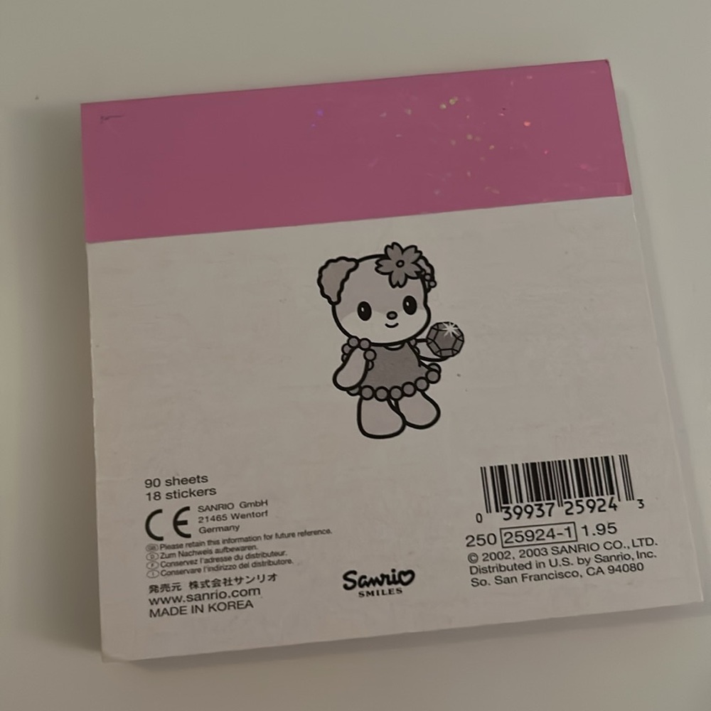 Vintage Sanrio Pinki Lili Notepad (& Bonus Hello Kitty Stickers!) - Picture 7 of 14